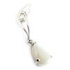 [G9290] - Silver Pendant 'Opal Goddess' Silver-white (rhodium-plated) - 30x6 Mm