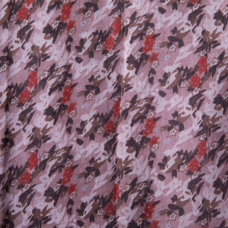 Легкий шарф Feridia с мелкими красными цветами 90x180 см Женский RODIER