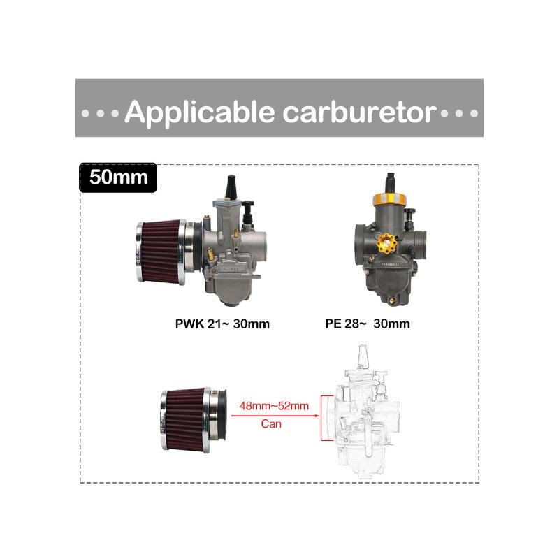 1 шт. 38/42/45/50/55/60 мм универсальный мотоцикл воздушный фильтр мотокросс скутер Air Pods