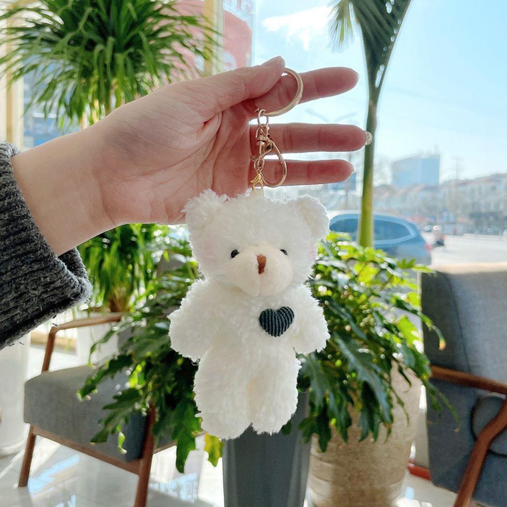 New Kawaii Teddy Bear Keychain Trinket Animal Rabbit Pendant Keychain Accessories 11-13cm Key Ring
