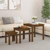 VidaXL Nesting Tables 3 Pcs Honey Brown Solid Pine Wood 824976