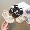 Girls Princess Sandals Children Summer Beach Shoes Soft Sole Fashion Kids Sweet Rhinestone Sandals Anti-Slippery Size 26-36