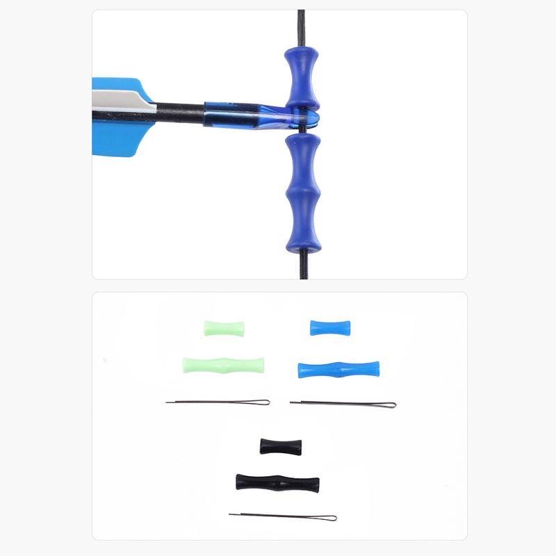 3Pcs/Set Archery Bow String Silencer Stabilizer Silicone Finger Protector For Compound Bow/Recurve Longbow Hunting Shooting