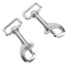 2PCS Eye Bolt Snap Hook Stainless Steel Multifunctional Single Ended Clip Hooks Square Eye Clasp Buckle for Diving Keychain