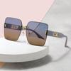 Современный Роскошный Бренд Женские Солнцезащитные Очки Гламур Леди Дизайнерские Безободковые Солнцезащитные Очки Квадратные Оверсайз Тренд Очки Uv400