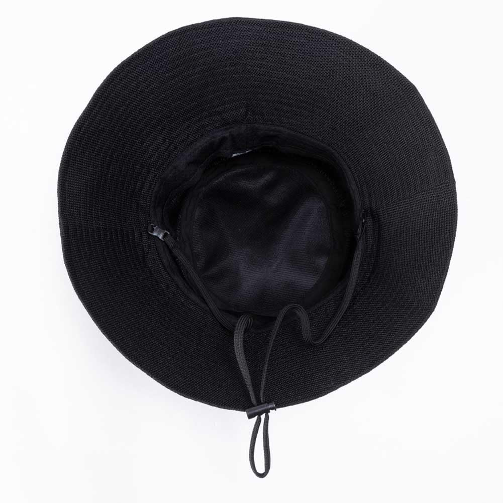 The North Face Hike Broom Removable Chin Size M Hat, Unisex, Straw, Compact, Washable, Strap, Black,