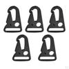 5 Pieces Clips Hooks for Outdoors Bag Backpack Attacment Accessories - Black