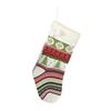 Bag Christmas Gift Xmas Ornament with Pompoms Santa Claus Sock Knitted Christmas Stocking Gift Bag