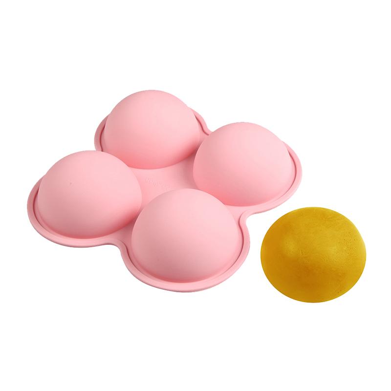 4-секционная полусферическая силиконовая форма для торта, шоколадного желе, пудинга, куполообразного мусса, антипригарная силиконовая форма для фритюрницы, противень для выпечки