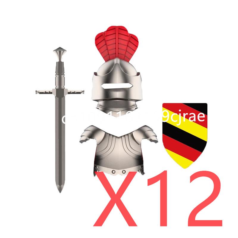 Совместимые MOC Средневековые Строительные Блоки Персонажи Солдаты Рыцари Драконов Черный Лев Орел Игрушка Подарок Кирпичики Фермер Солдат X048