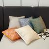 High-precision Jacquard Cushion Pillow Leather Light Luxury High-end Cushion Bedside Pillow