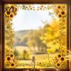 Non Adhesive Window Decals Harvest Festival Static Glass Sticker, Autumn Clings with Maple Leaves Sunflowers And Stickers Berries Prints, Reusable PVC