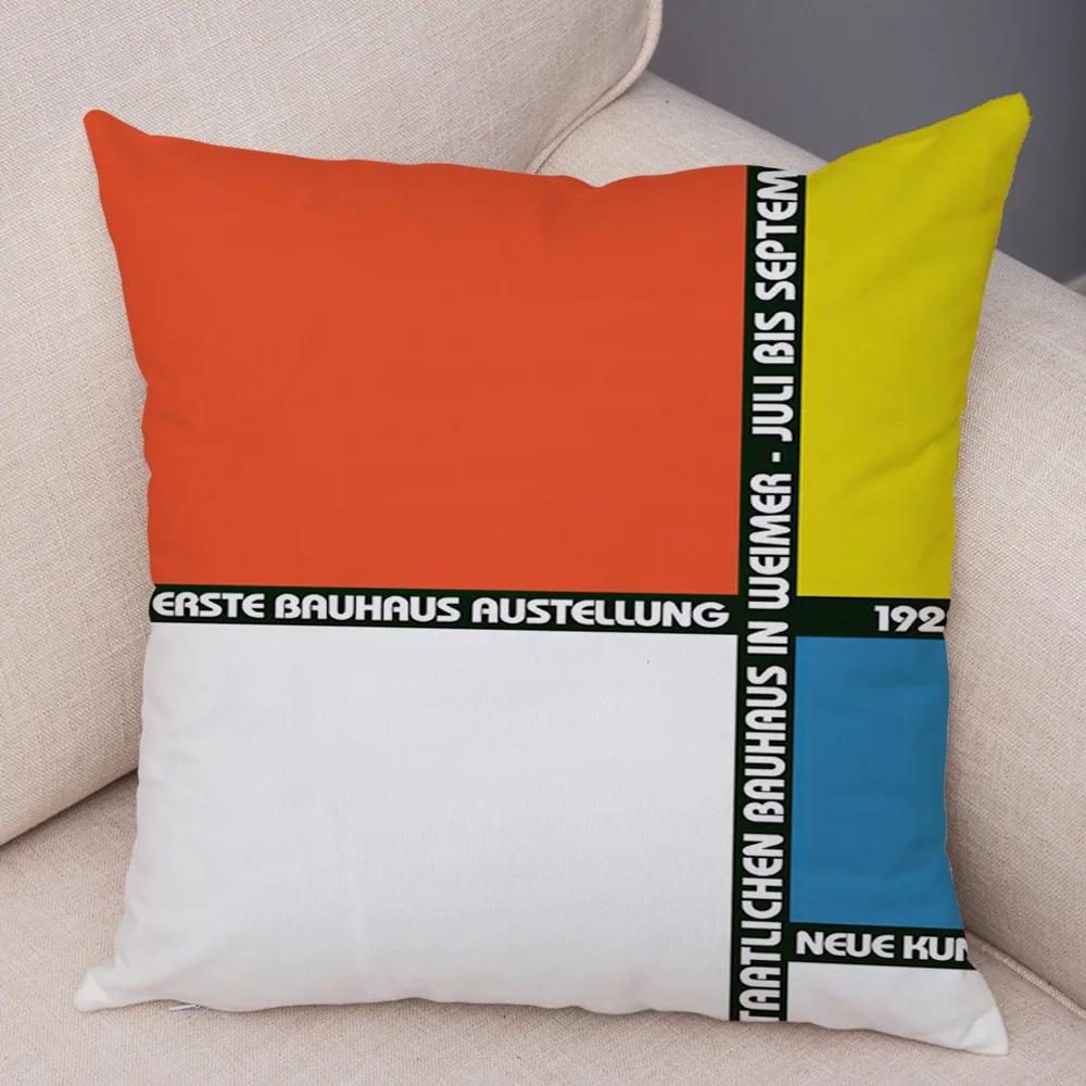 Piet Mondrian Geometric Line Color Block Pillowcase Soft Plush Throw Cushion Cover Decor Nordic Style Pillow Case for Sofa Home