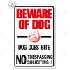Putuo Decor Beware of Warning Vintage Tin Sign Plaque Metal Plate Guard Dog Signs Wall Art Posters for No Trespassing Farmhouse