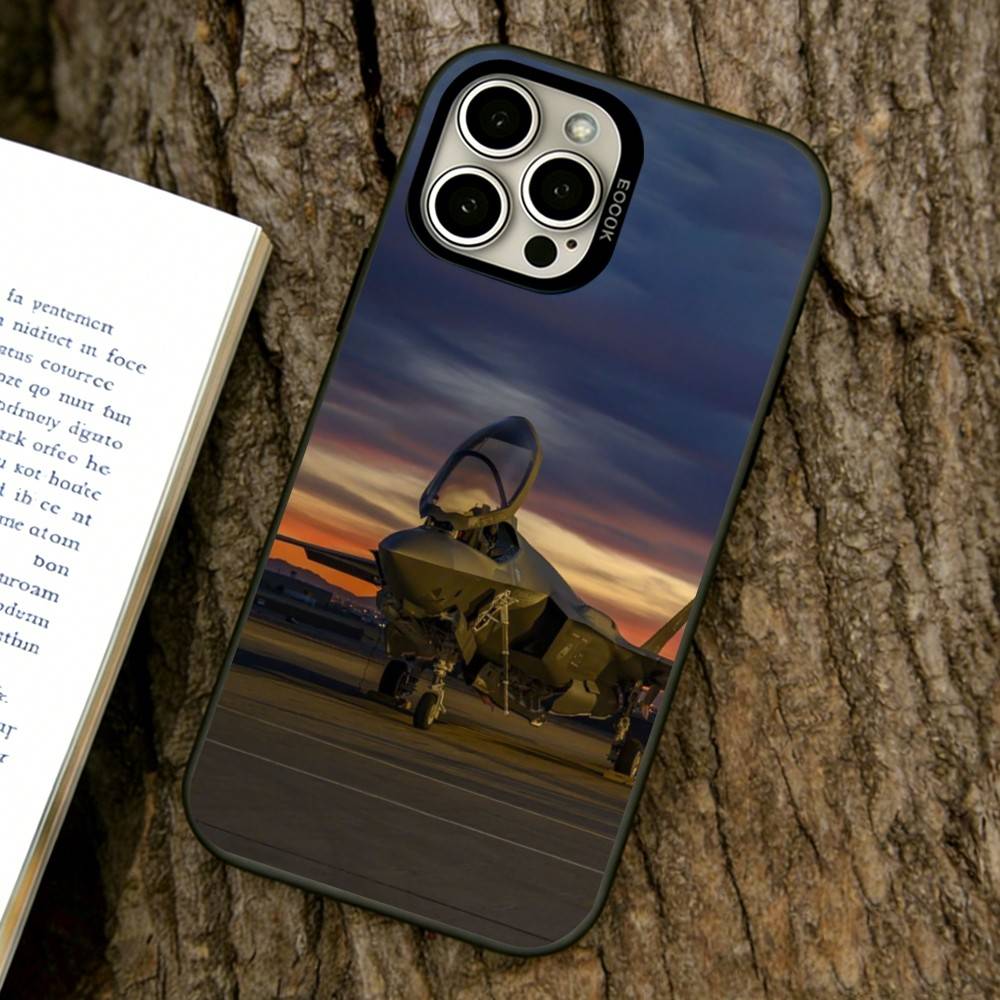 Fighter jets take off Phone Case For iPhone 17,16,15,14,13,12,11 Plus,Pro Max,XS,Colorful Silver Black Cover