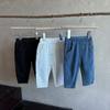 Korean Style Toddler Solid Color Jeans - Autumn Casual Pants for Baby Boys