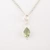 Green Amethyst Gemstone 925 Sterling Silver Jewelry Handmade Girls Pendant 1.40" PP-12-38