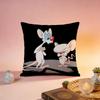 Fashion PPinky and the Brainful Cushion Cover Premium SkinFriendly Pillow Case MultiPurpose for Home Office Travel