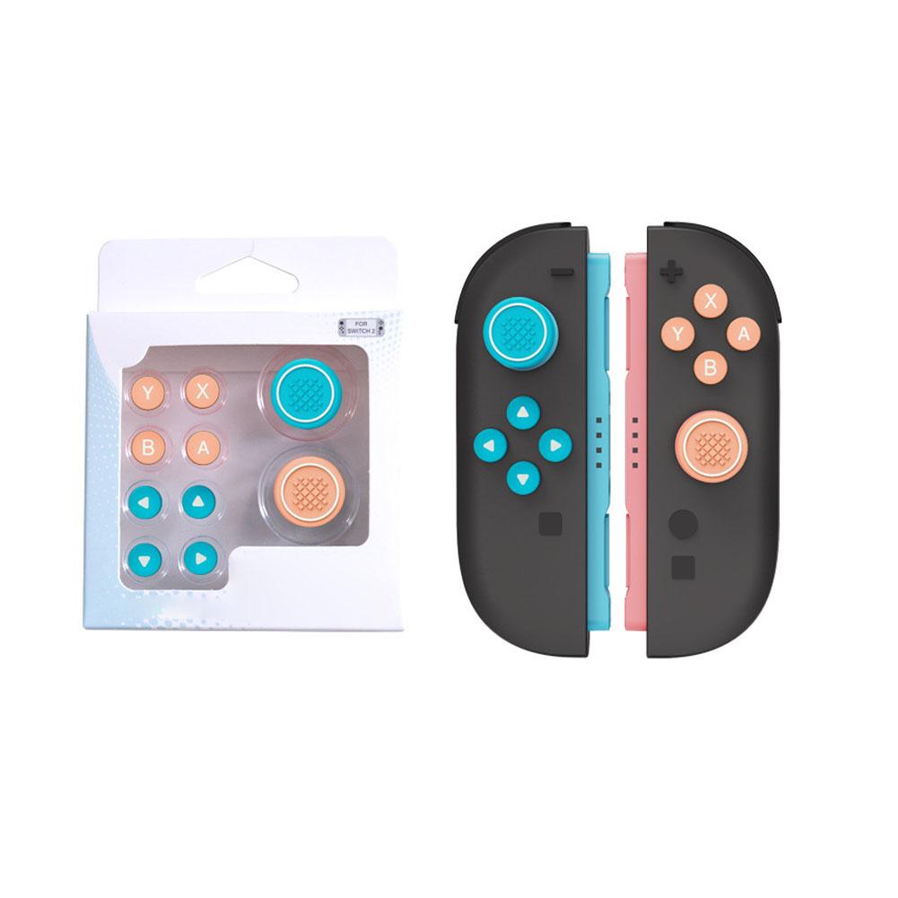 For Switch 2 Button Grips Caps Joystick Cap+button Sticker Set Silicone Material Button For Switch2 Accessories