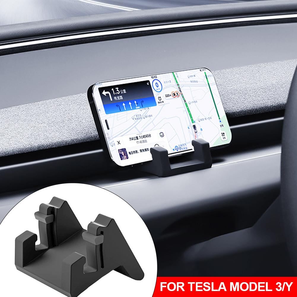 Car Dashboard Phone Holder Air Vent Clip Mobile Cell Phone Stand In Car Liquid Silicone Air Outle For Tesla Model 3 Y Highland Juniper