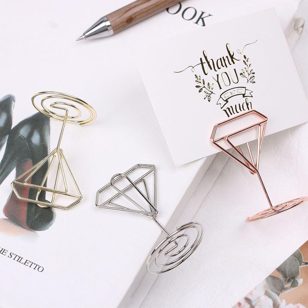 Украшение рабочего стола в форме сердца из розового золота, зажимы для фотографий, подставка для стола, держатель для номеров, карточек