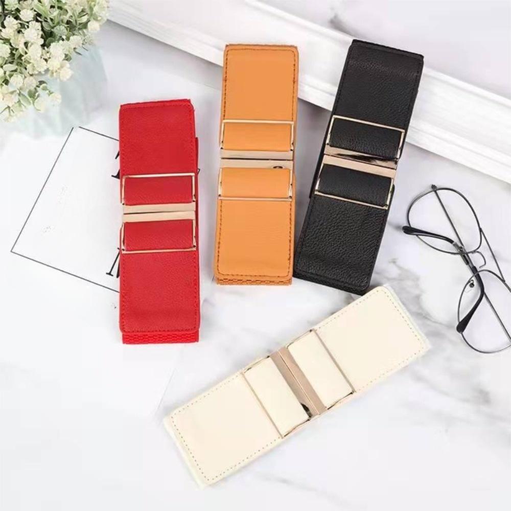 Waist Defining Elastic Wide Belts Solid Color Dress Belt Stretch Waistband Coat Accessories