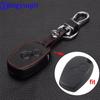 Jingyuqin Remote 2 Buttons Leather Car Key Bag Holder Case Cover For Renault Clio Dacia Logan Sandero Megane Modus Espace Kangoo