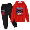 Autumn Winter Poppy Playtime Huggy Wuggy Character Printed Hoodies Sweatpants Sets Casual Warm Sports Long Sleeved Pants Children's Boy Clothing Sets
