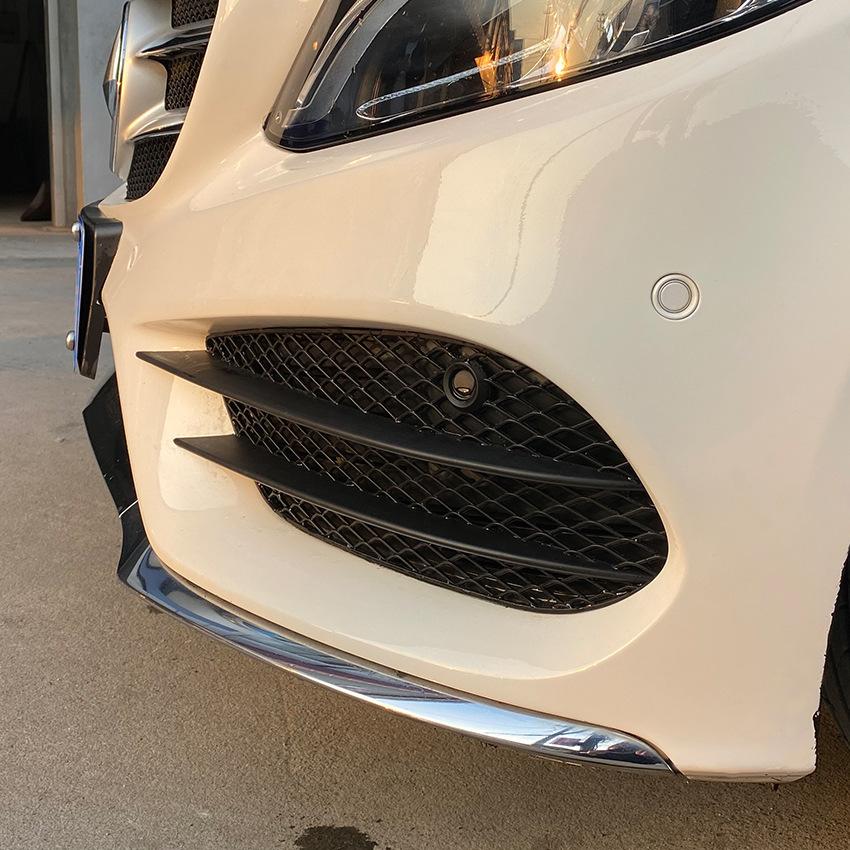 For Mercedes-Benz C-Class W205 C200 C260 2015-2018 AMG air knife modification for the front bumper fog lamp grille accessories