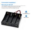 1 2 3 4 Slot DIY Batteries Clip Holder Container Plastic 18650 Holder Box with Wire Lead for 18650 3.7V Battery