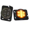 Set of 2 Front Fender Turn Lights with Amber LEDs and Smoked Lenses for Jeep Wrangler Signals/Parking JK/JKU (2007-2017)
