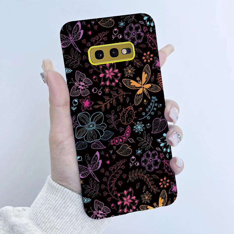 For Samsung Galaxy S10e Phone Case Flower Girls Design Soft Silicone TPU Back Housing for Galaxy S10E S10 E SM-G970F/DS Covers
