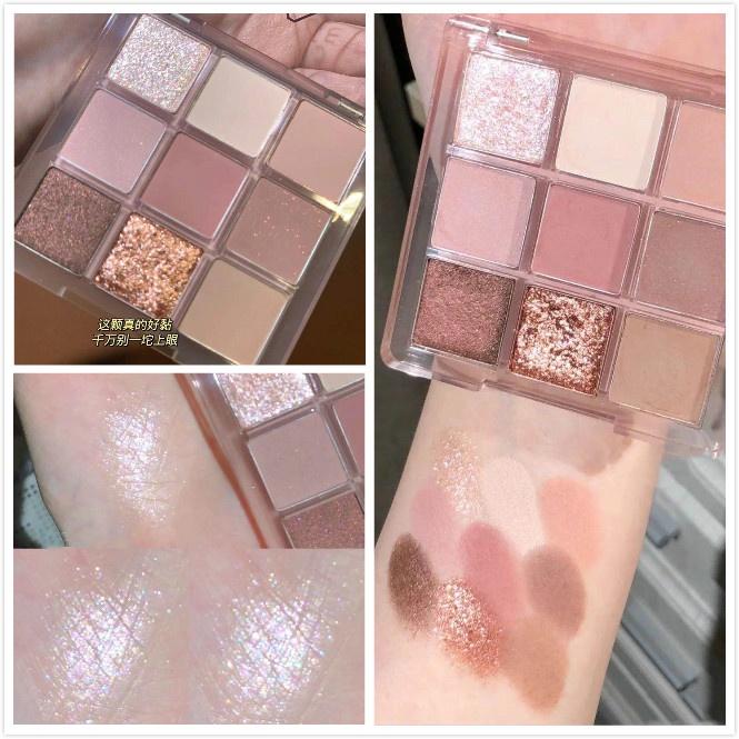 9 цветных теней для век, блестящая пудра, матовая косметичка Earth Color, долговечная водонепроницаемая и устойчивая к поту студенческая косметика, косметические товары