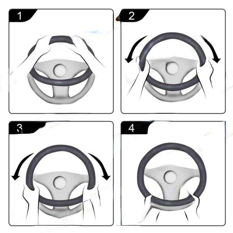 38 см/15 дюймов дышащий чехол на руль из искусственной кожи, аксессуары для рулевого колеса, чехол на руль автомобиля