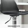 Set of 2 Bar Stools, Bar Chairs, Swivel Chairs with Backrest, Height Adjustable, Up to 120 kg Load Capacity, 42 x 41 x 82-104 cm, Black