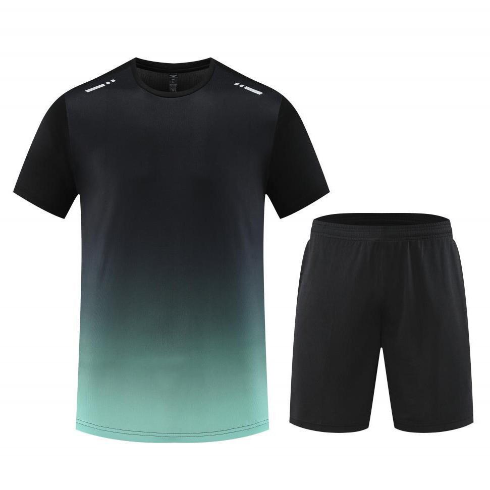 Унисекс Летний Спортивный Повседневный Комплект - Ледяной Шелк, Быстросохнущий, Дышащий, Ткань 150 г