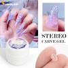 Venalisa 10 г прозрачный стерео гель для вырезания, мягкий твердый гель из ПВХ, впитывающий УФ и светодиодный гель, замешиваемый в различные формы
