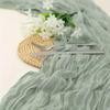 Semi-Transparent Tulle Table Runner Vintage Wedding Desktop Decoration Floral Tablecloth  Party