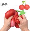 Stress Relieving Toys Double Cherry Relief Toy, Soft Fake Squeeze Flour Filling Toy Sensory Fidget for Hand Relaxation Decorative