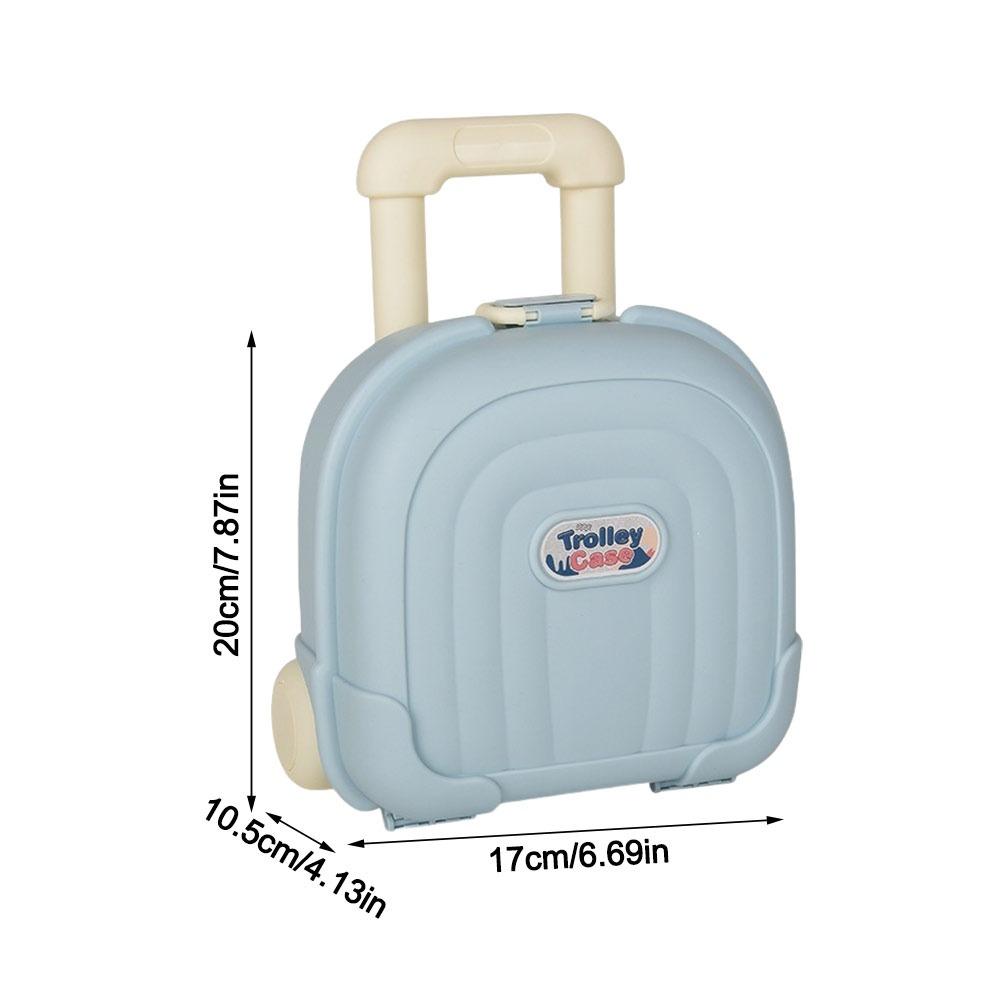 Rolling Wheel Rolling Storage Case Mini Toy Organizer Gifts Mini Luggage Box