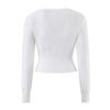 French Style V-Neck Knit Sweater Long Sleeve Slim Fit Casual Top Women