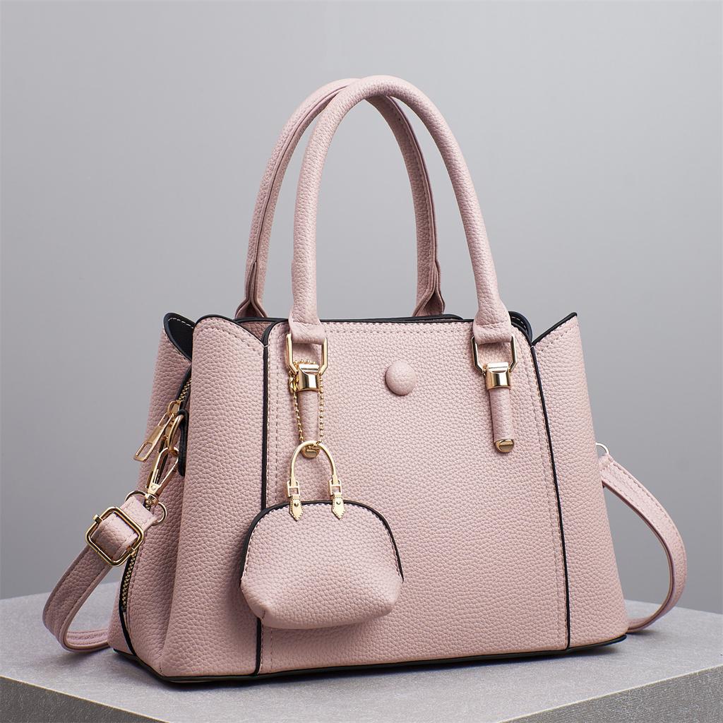 2026 New Fashion Women's Bag Large Capacity Shoulder Crossbody Bag Solid Color Mother and Child Bag Women's Bag