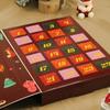 Refillable Christmas Advent Calendar Box 24 Days Christmas Countdown Calendar Reusable Empty Gift Box for Candy Toys Jewelry