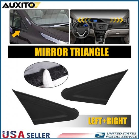Front Side Mirror Corner Molding Pillar Fender Trim For Honda Civic 2012-2015 N