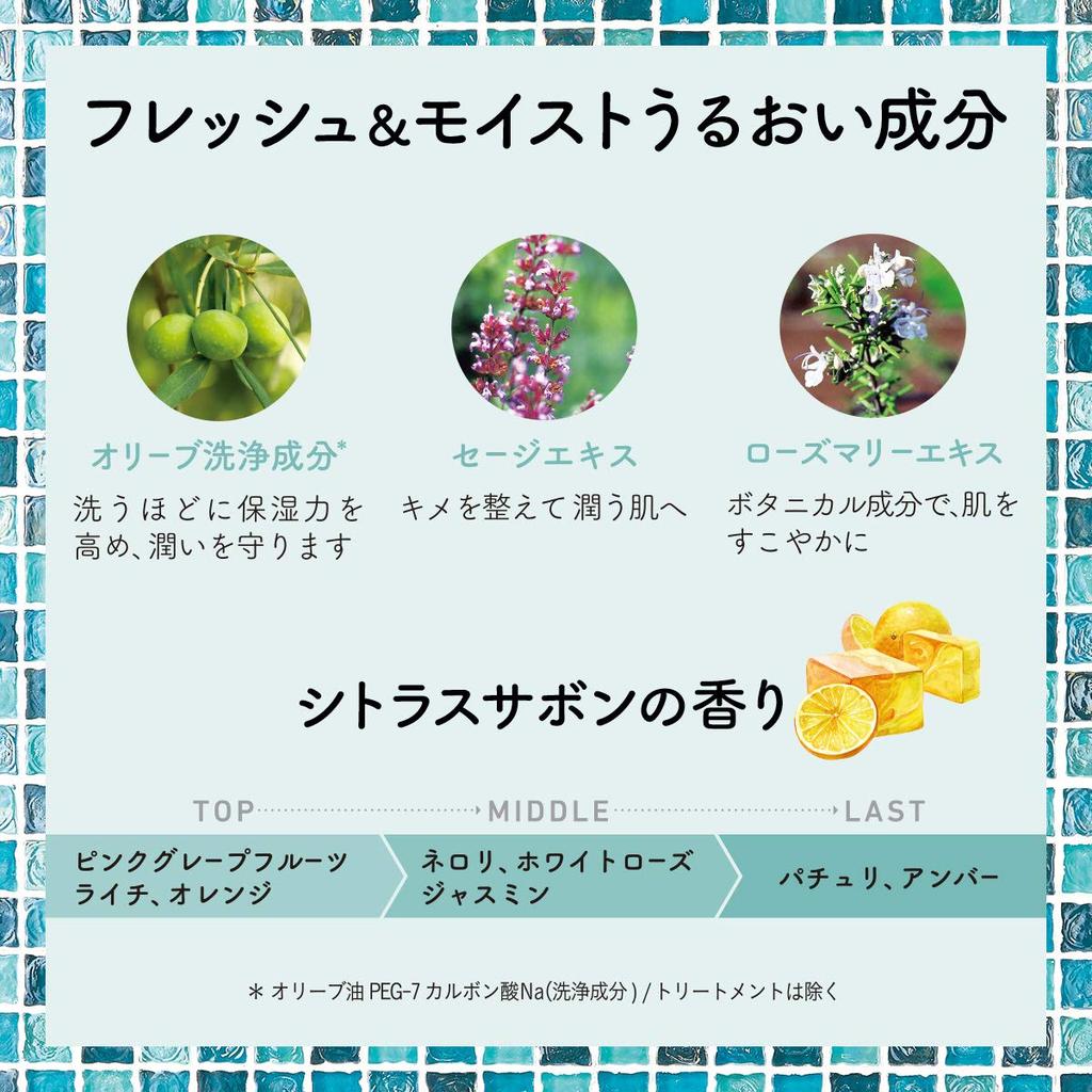 Diane Botanical Пенка для тела Мыло Большой объем 700 мл yet Diane Botanical Refresh Moist Сменный блок [Цитрусовый аромат] [Освежающее увлажнение] &