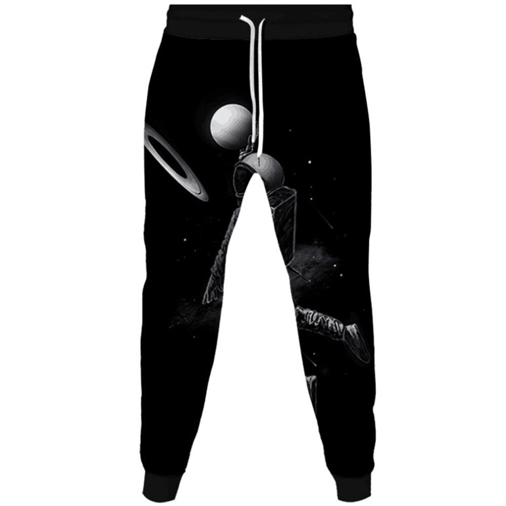 Весенне-осенние мужские брюки, модные брюки, повседневные мужские спортивные штаны со звездным небом, уличная одежда с 3D цифровой печатью, спортивные штаны, мужская одежда
