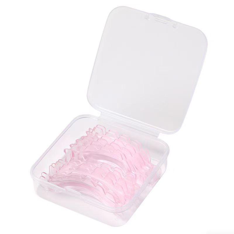 6 Pairs Self-Adhesive Eyelash Perm Pads,Q-Elastic Jelly Silicone Lash Lift Shields,Keratin Curling Molds with Toothed Edge for DIY Lash Lift,Reusable
