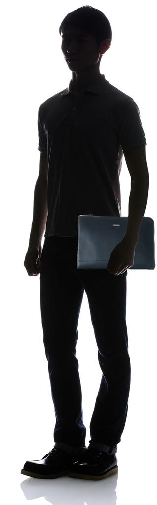 Mackintosh Philosophy Braveval Clutch Bag, Genuine Leather, 73117, Navy Blue