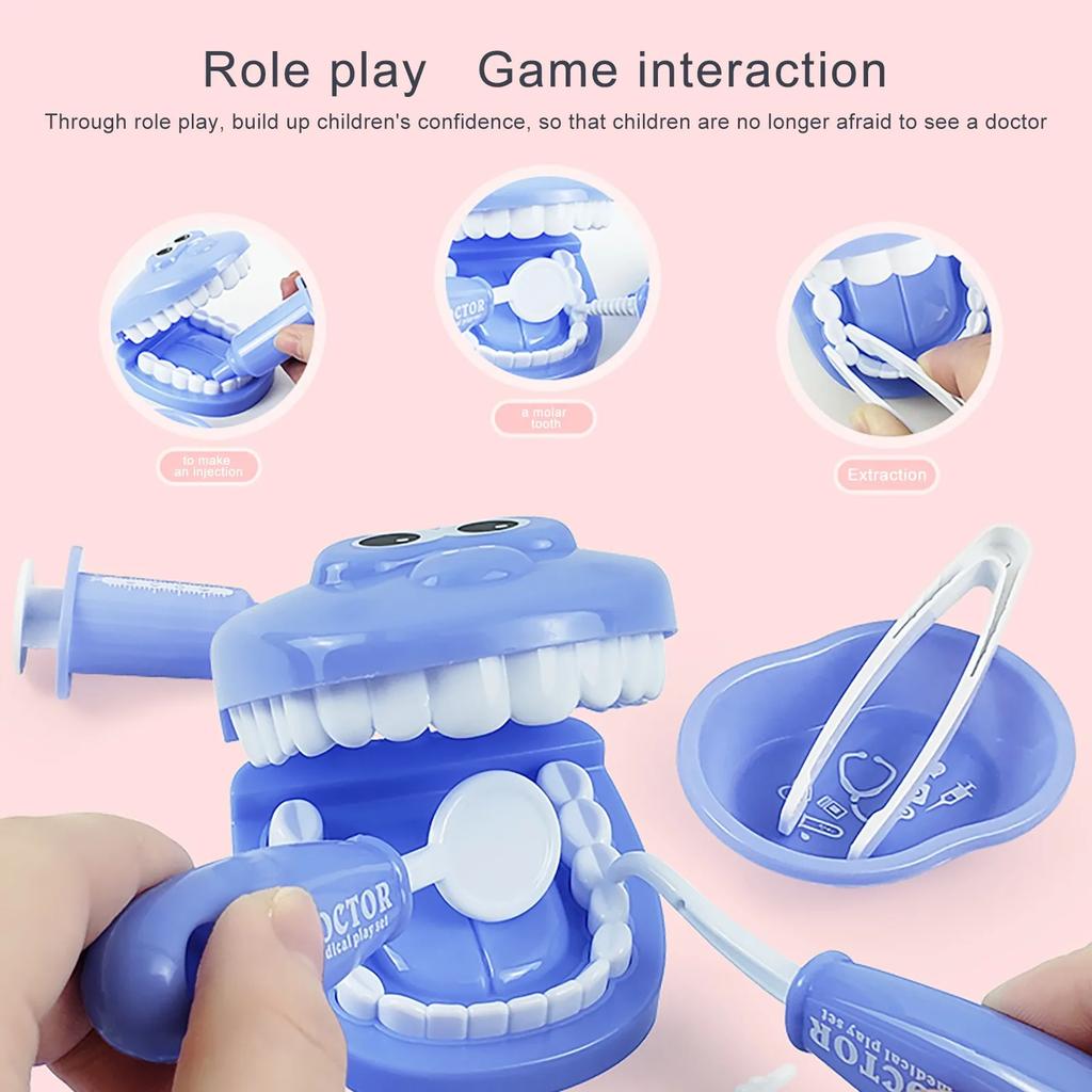 Non-Toxic Children Montessori Toys Parent-Child Interaction For Children Dentist Check Teeth Model Doctors Role Play Baby Montessori Toys