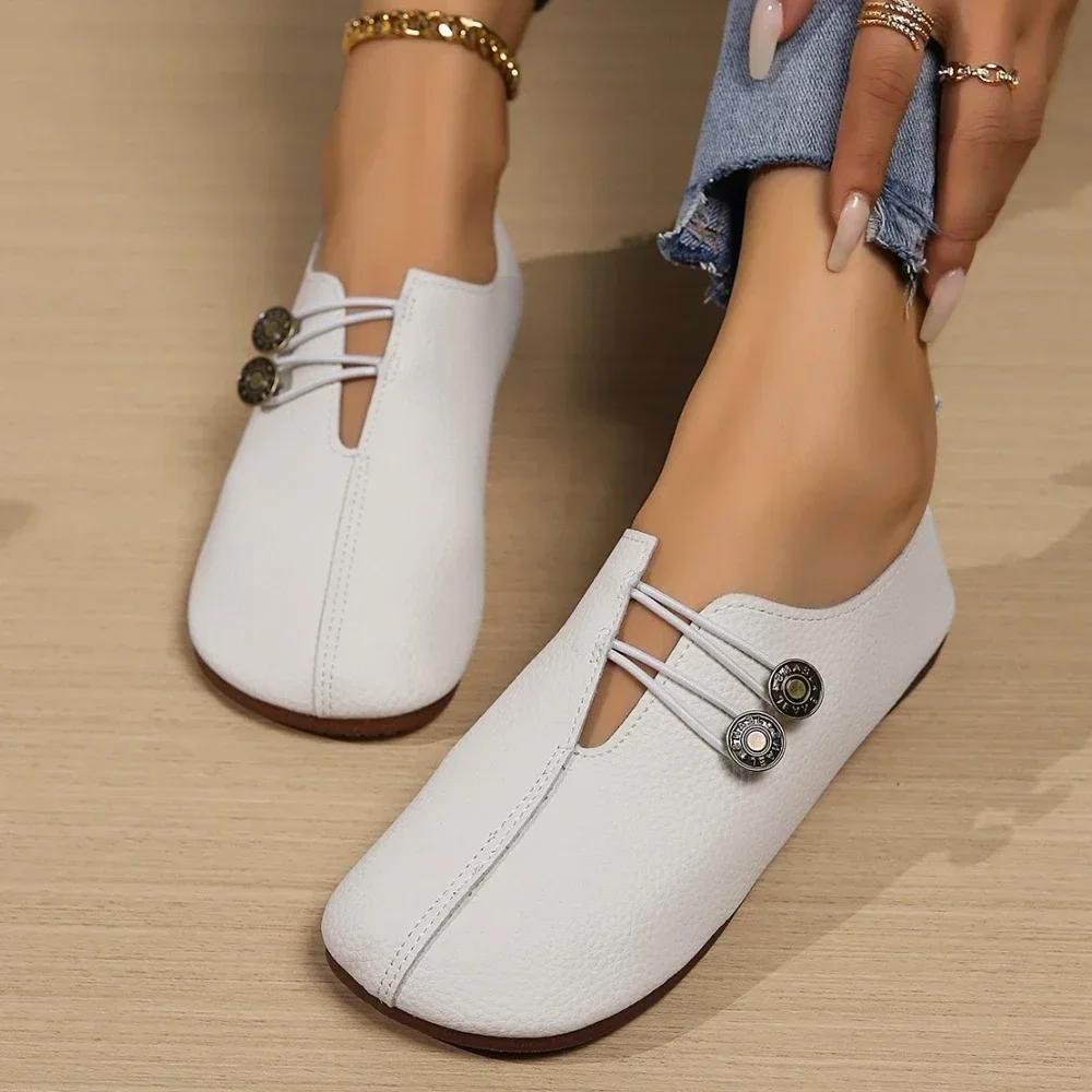 Женские кроссовки 2024 года, новые весенне-осенние нескользящие туфли для мамочек, женские туфли на плоской подошве, модные мокасины, женские повседневные кроссовки Zapatos De Mujer